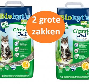 Biokat's Classic fresh Klompvormend, 2 zakken a 18 ltr.
