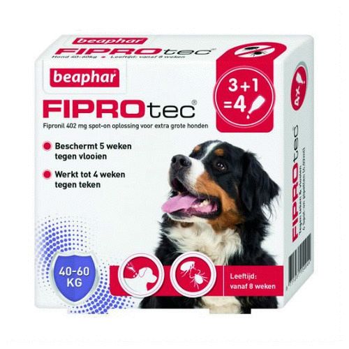 Fiprotec Beaphar 40/60 kilo 4 pipet